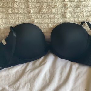 NWT soft black push up satin bra
